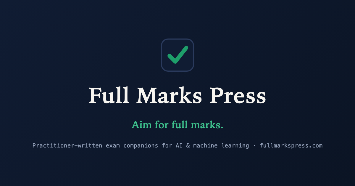Full Marks Press press banner: aim for full marks