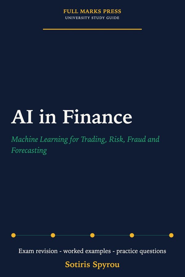 Cover of AI in Finance, a Full Marks Press university study guide